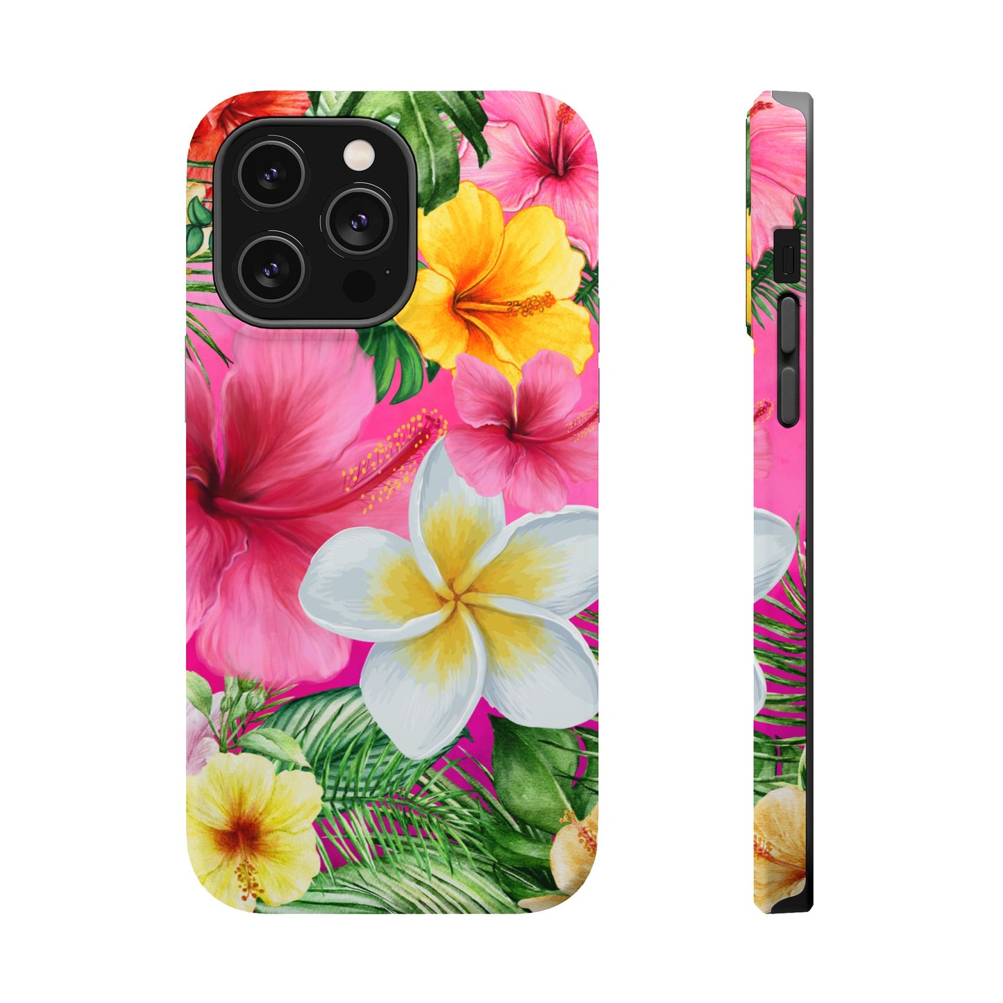 Tropical Floral MAGNETIC Phone Case - Tough, Durable, Chic Protection, Summer Vibes, Gift for Her