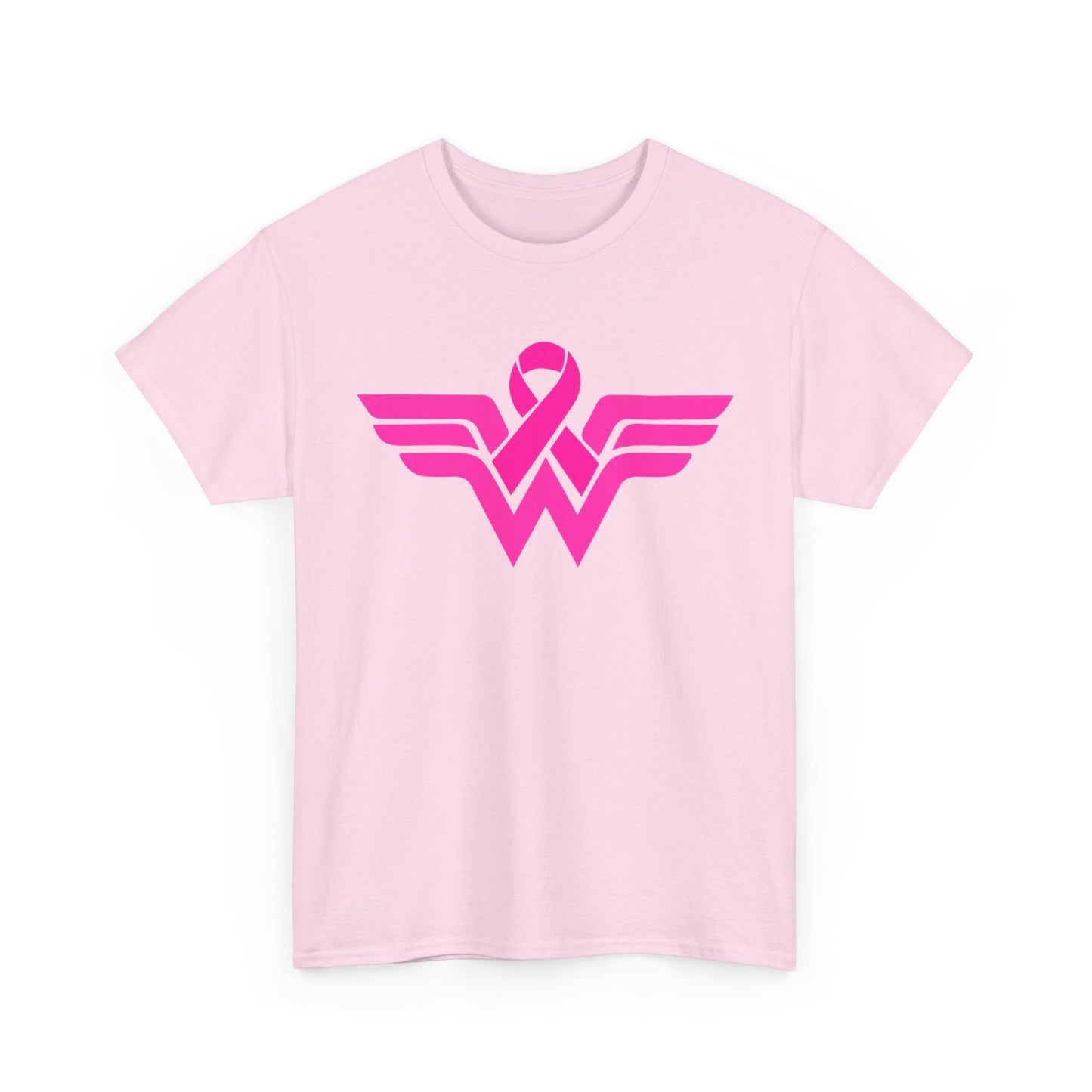 Empowerment Unisex Heavy Cotton Tee - Pink Wings & Ribbon Design