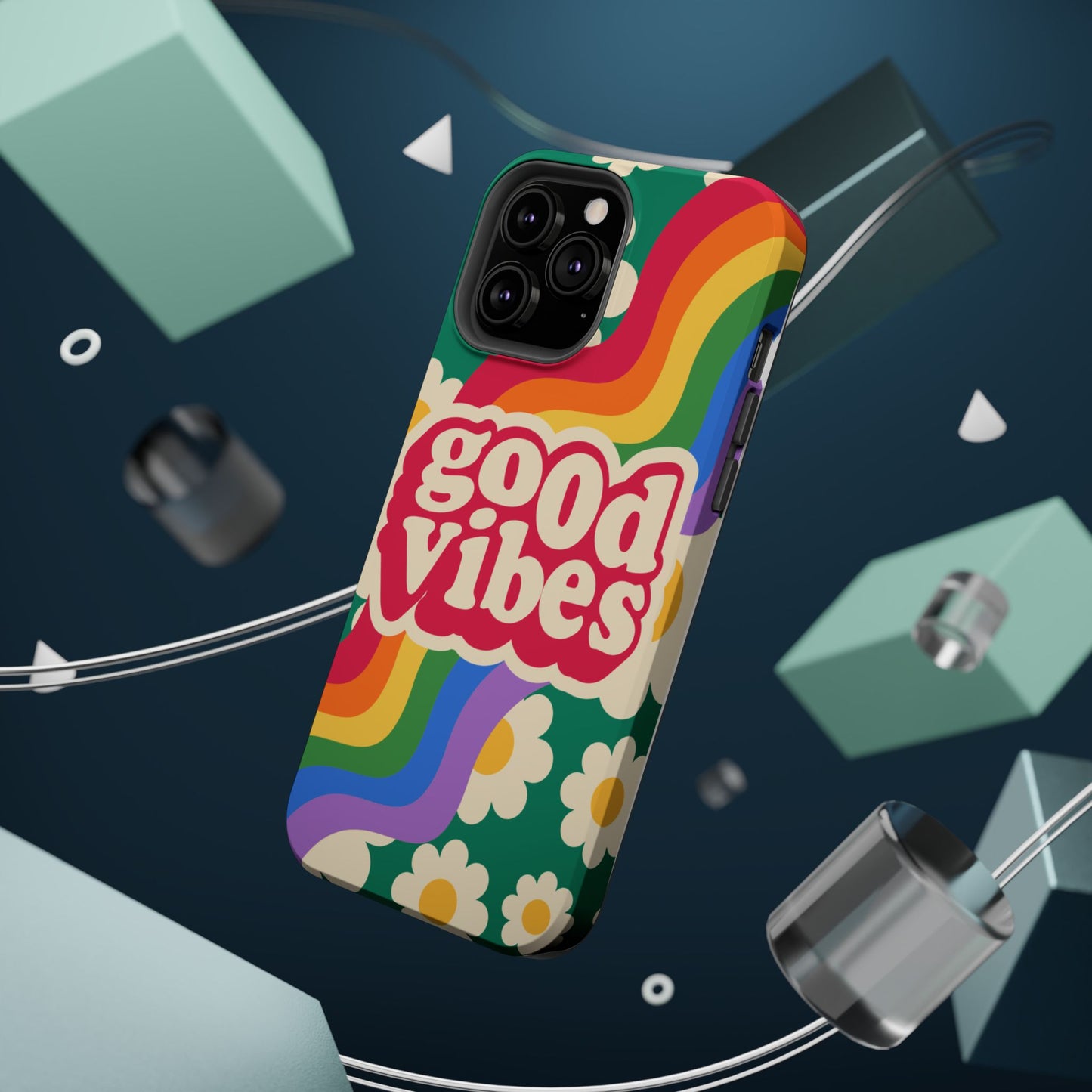 Good Vibes MAGNETIC Tough Phone Cases, Colorful, Cheerful Phone Protection, Gifts for Friends