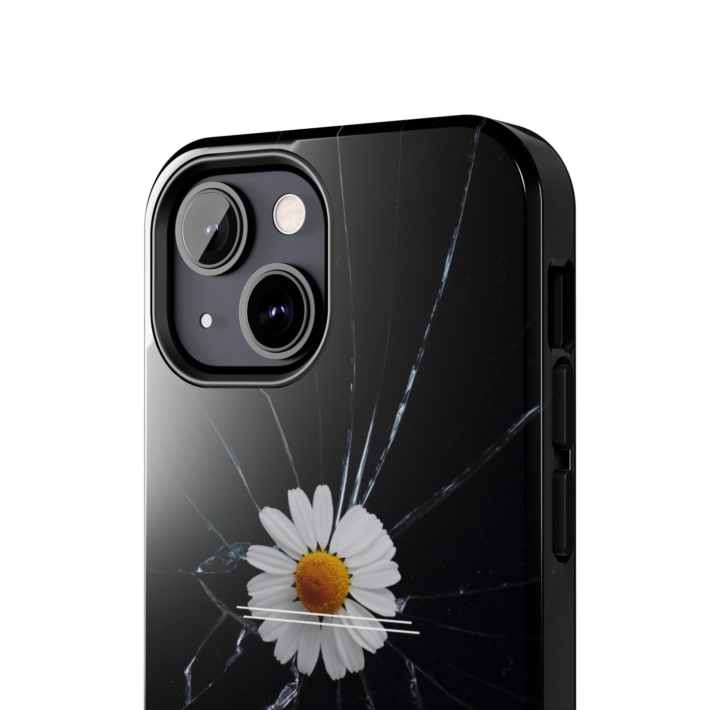 Flawed But Still Worthy Phone Case - Tough Cases, Inspirational Gift, Floral Design, Self-Love