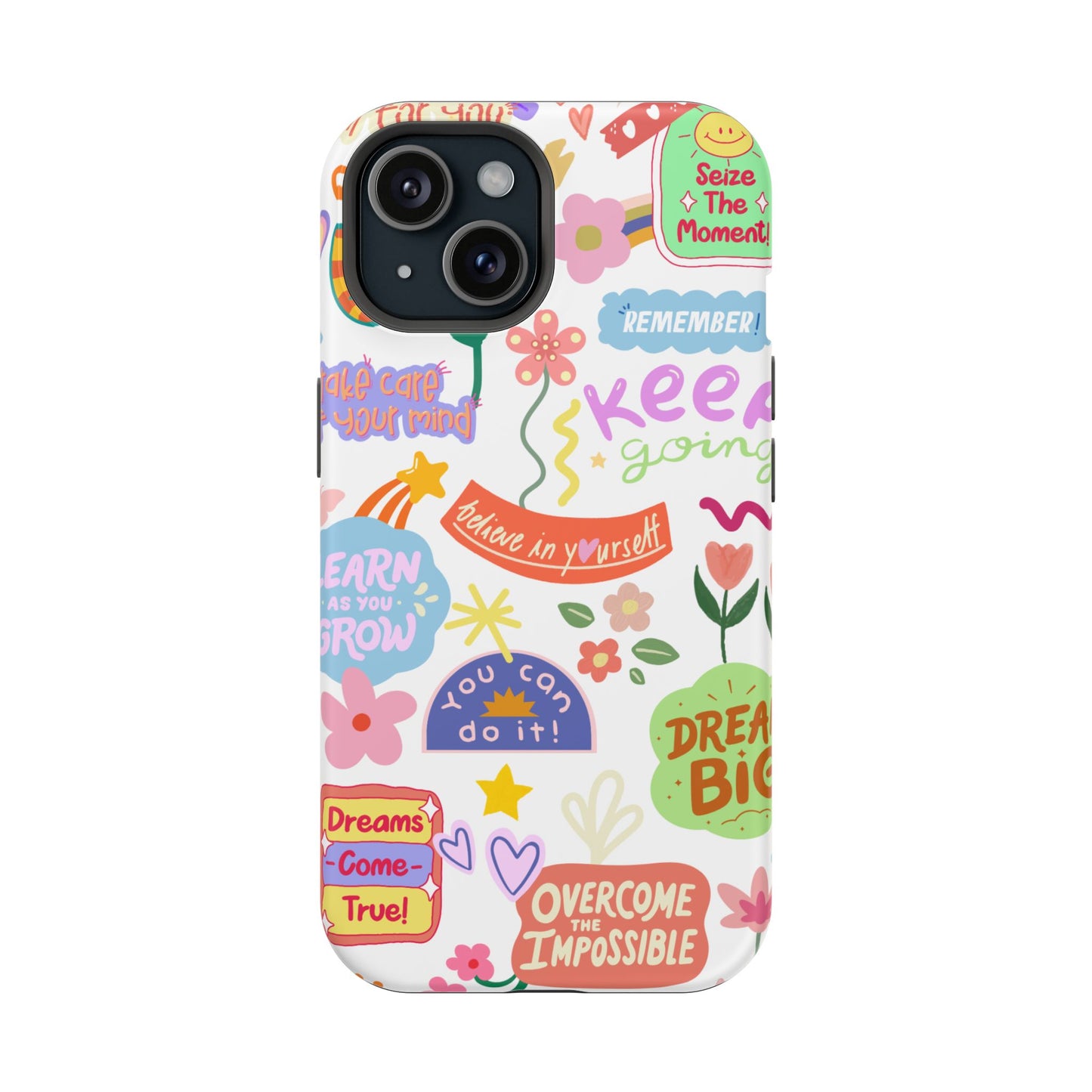 Inspirational, Motivational Phone Case, Cute Floral, Confidence Case, Gift for Her, Positive Vibes