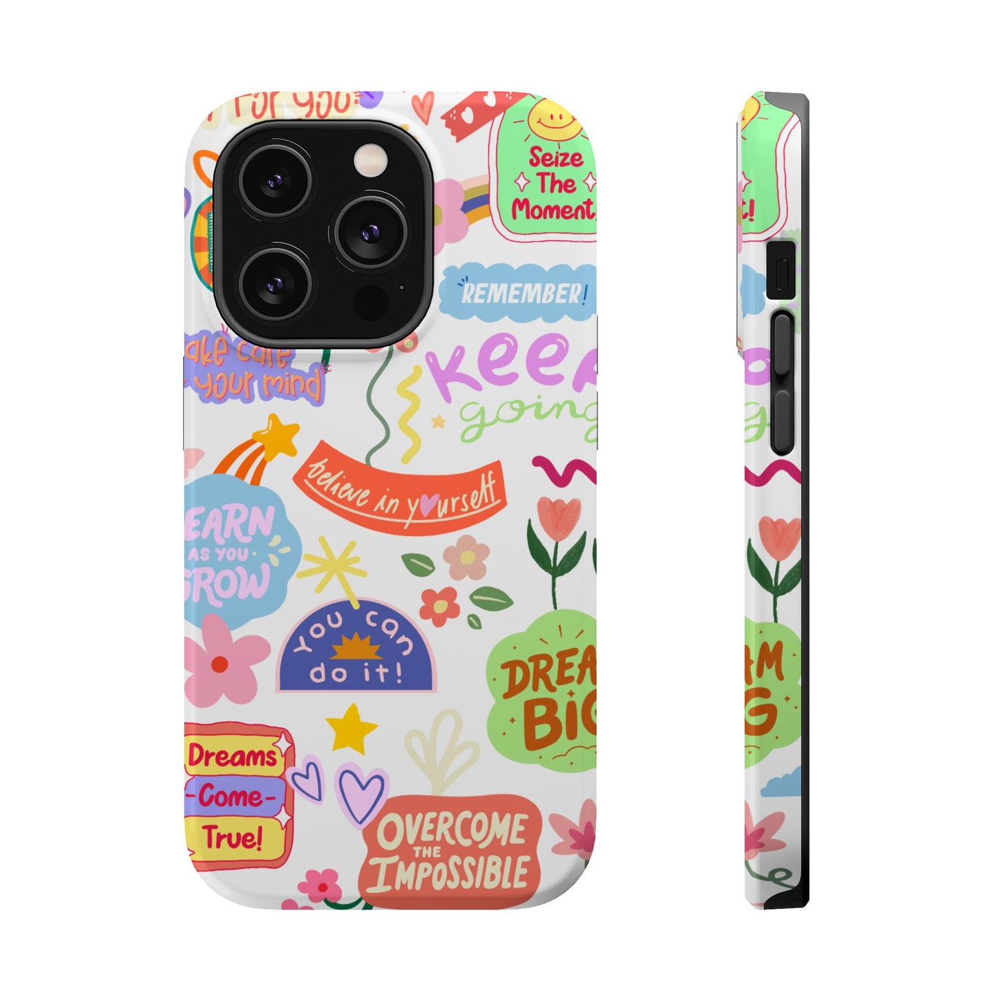 Inspirational, Motivational Phone Case, Cute Floral, Confidence Case, Gift for Her, Positive Vibes