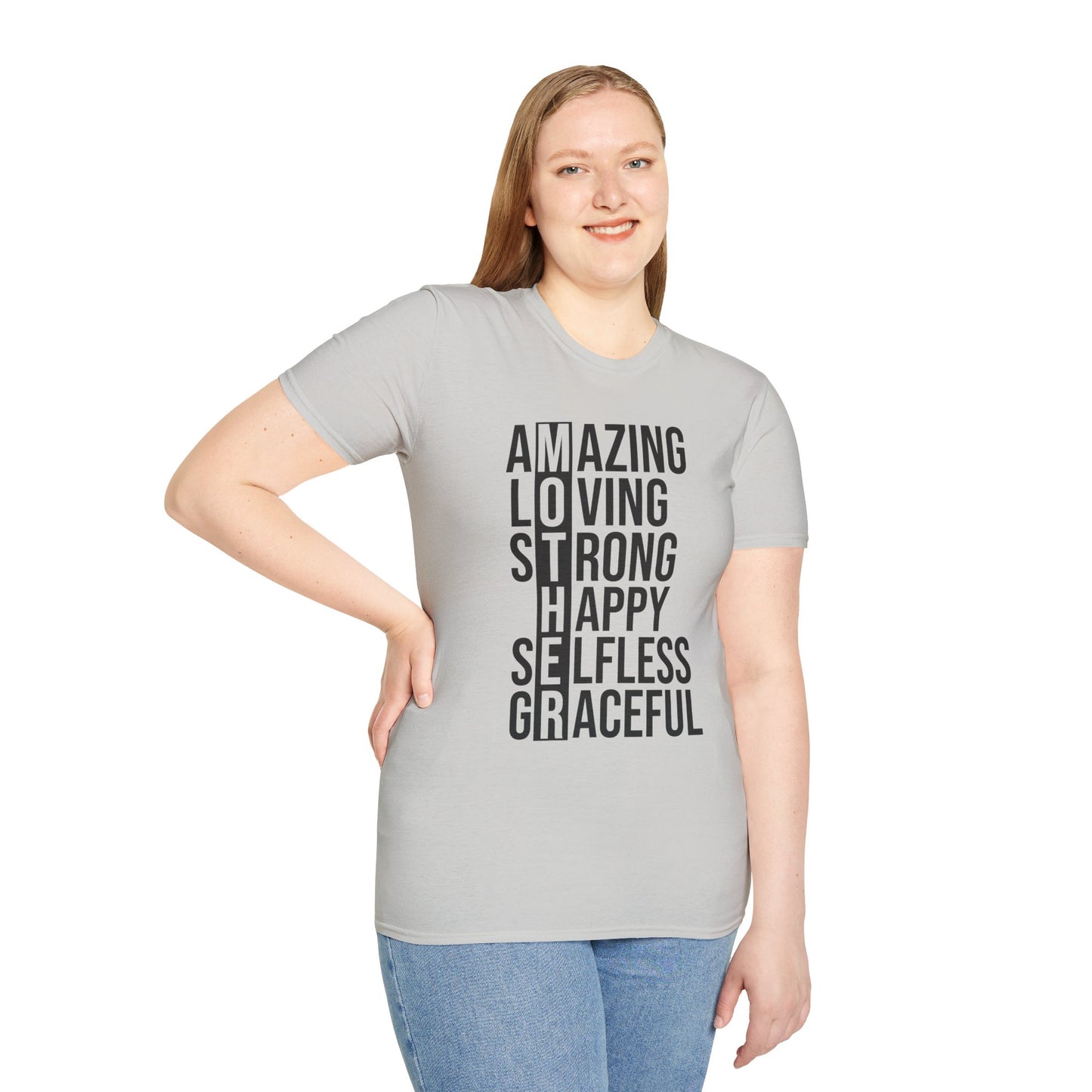 Affirmation T-Shirt - Inspirational Amazing Loving Strong Happy Selfless Graceful-MOTHER