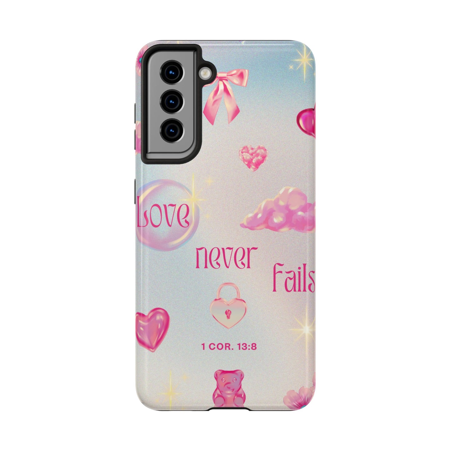 Love Never Fails Bible Verse Tough Phone Case