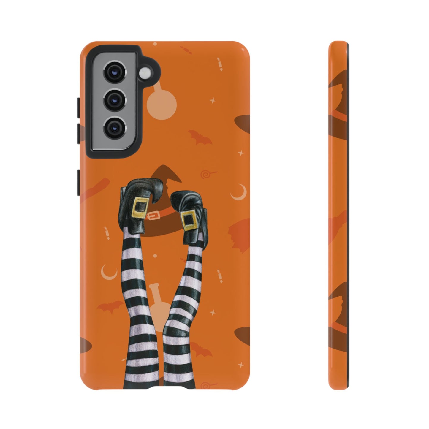 Halloween Phone Case, Spooky Design, Witch Legs for Samsung