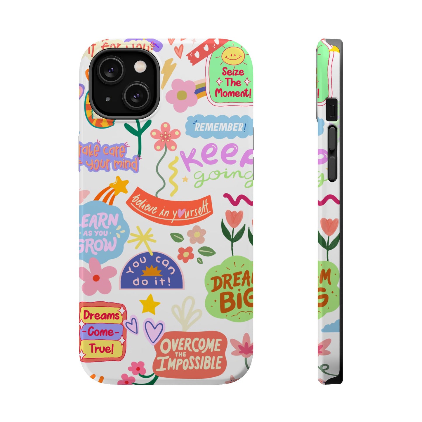 Inspirational, Motivational Phone Case, Cute Floral, Confidence Case, Gift for Her, Positive Vibes
