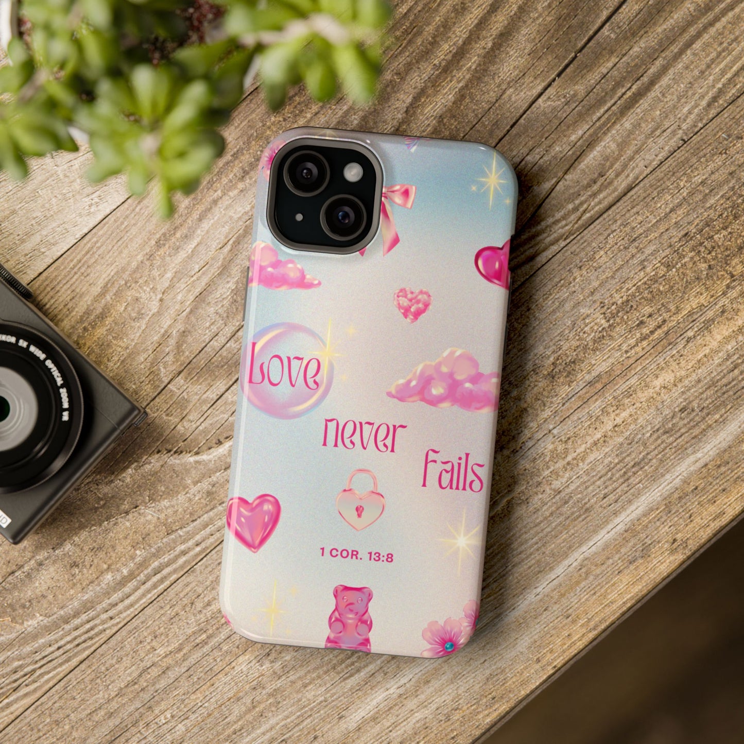 Love Never Fails Bible Verse Tough MAGNETIC Phone Case