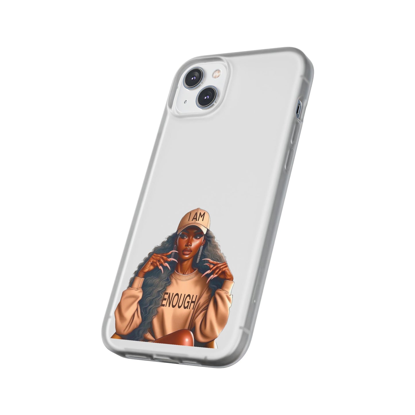 Empowerment Flexi Case | 'I AM ENOUGH' Design | Stylish Phone Cover for Confident Women