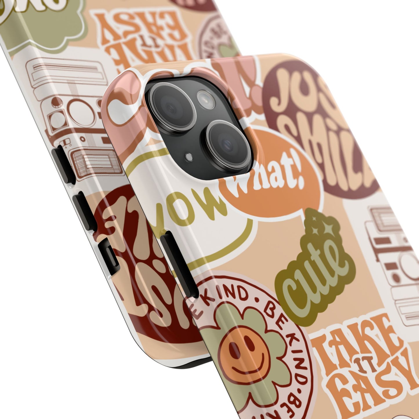 Vibrant, Positive Affirmation Sticker Phone Cases, Cute for Teens, Fun Ideas, Everyday Use