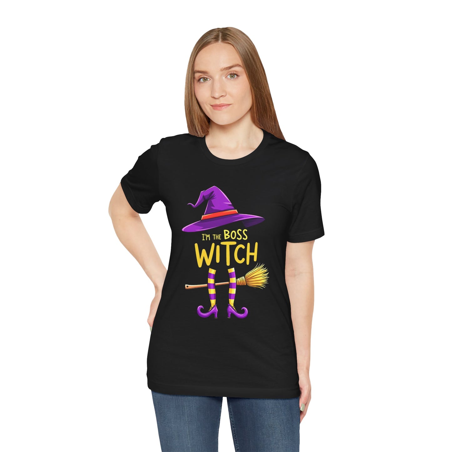 Spooky, Witchy "I'm the Boss Witch" Unisex Tee for Halloween Fun