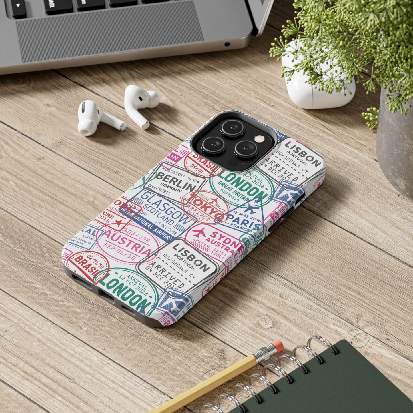Travel-Inspired, Passport, Travelers, Adventure Stamp, Unique Phone Case