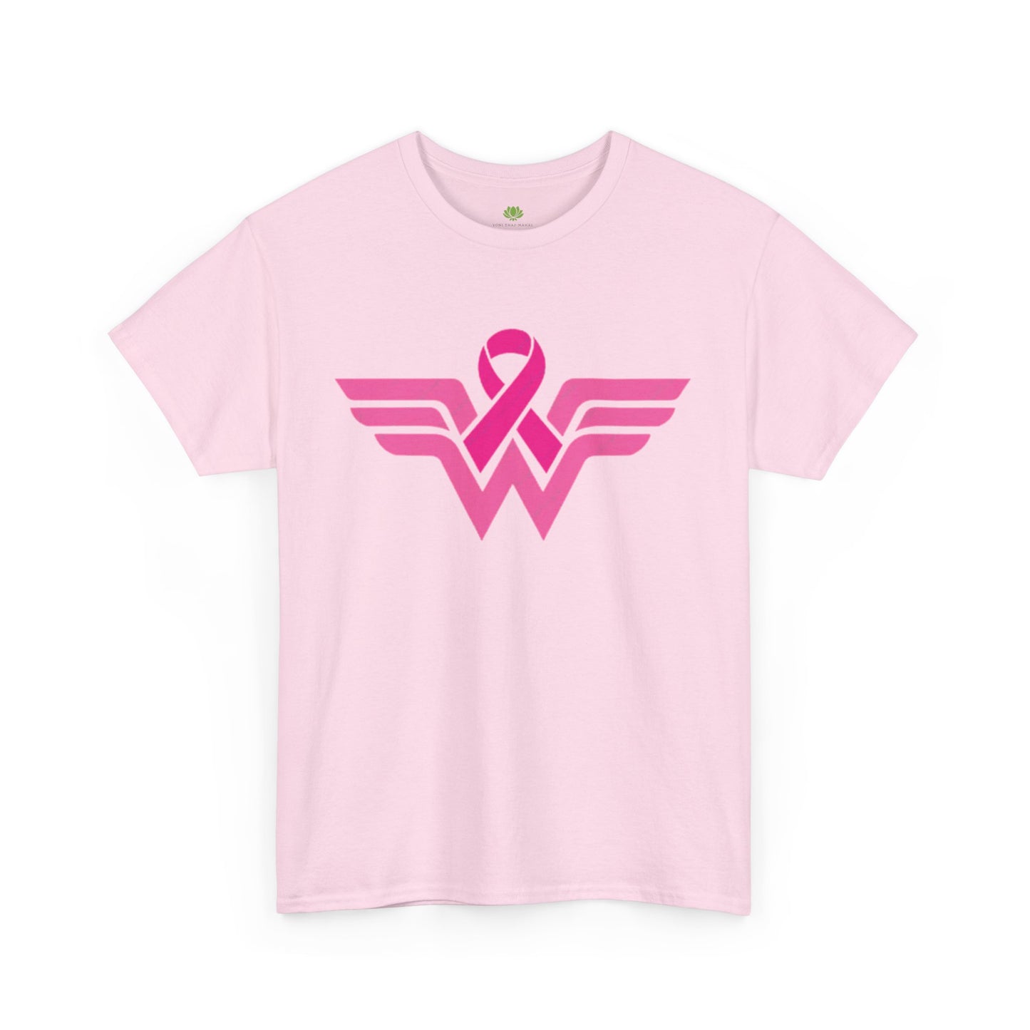 Pink Ribbon Wonder Woman Breast Cancer Awareness Unisex Cotton Tee