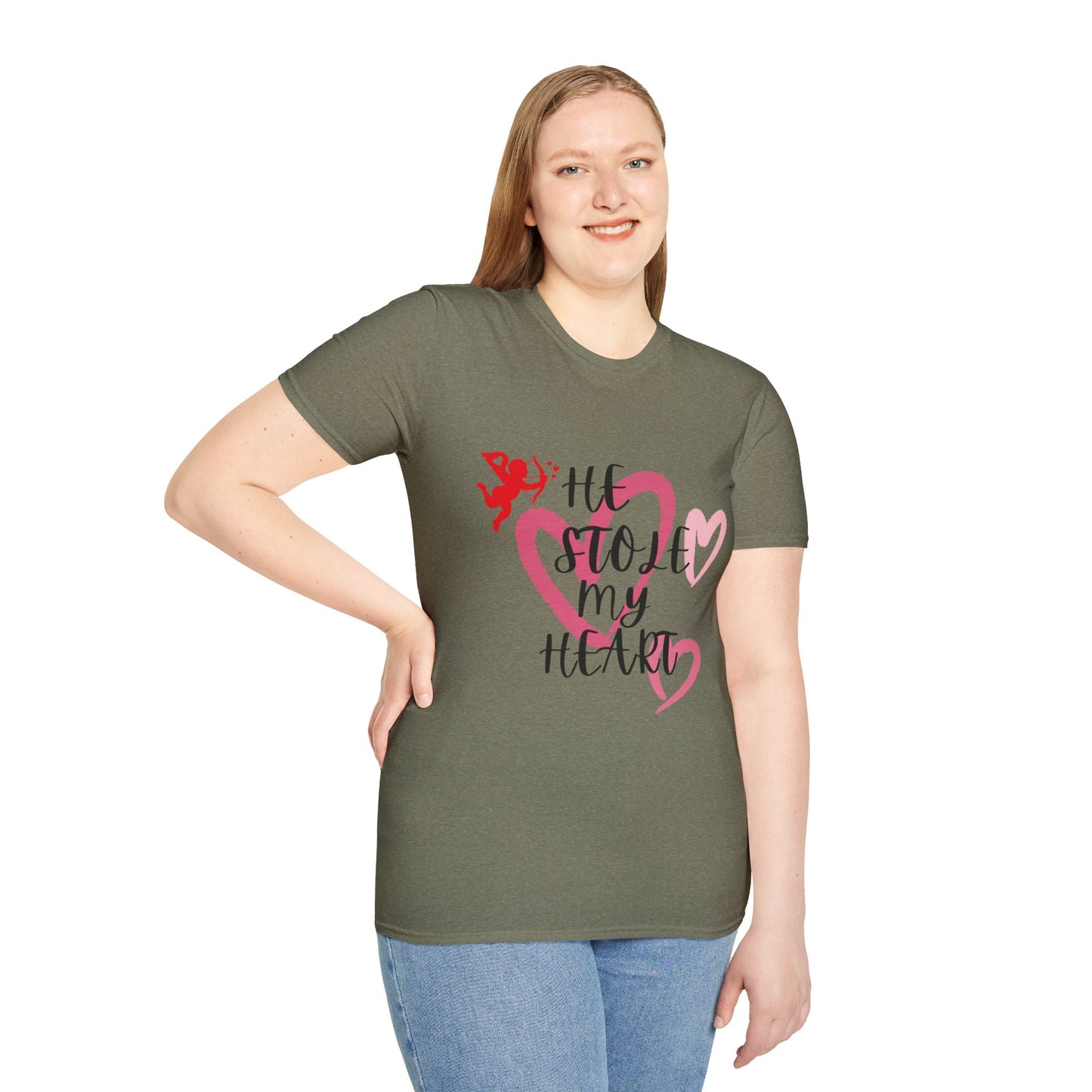 He Stole My Heart Unisex T-Shirt - Cute Valentine’s Day Couple Shift