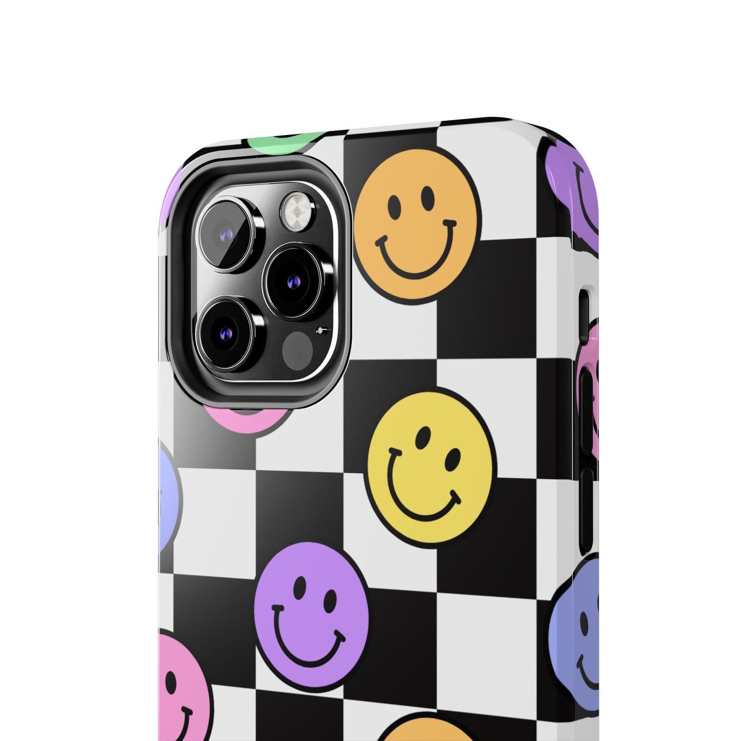 Colorful Smiley Face Phone Case, Durable Phone Cover, Fun Tech Accessories, Great for Gifts, Birthday, Holiday