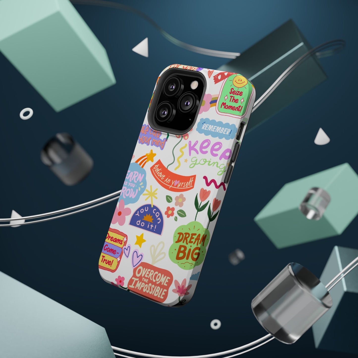 Inspirational, Motivational Phone Case, Cute Floral, Confidence Case, Gift for Her, Positive Vibes