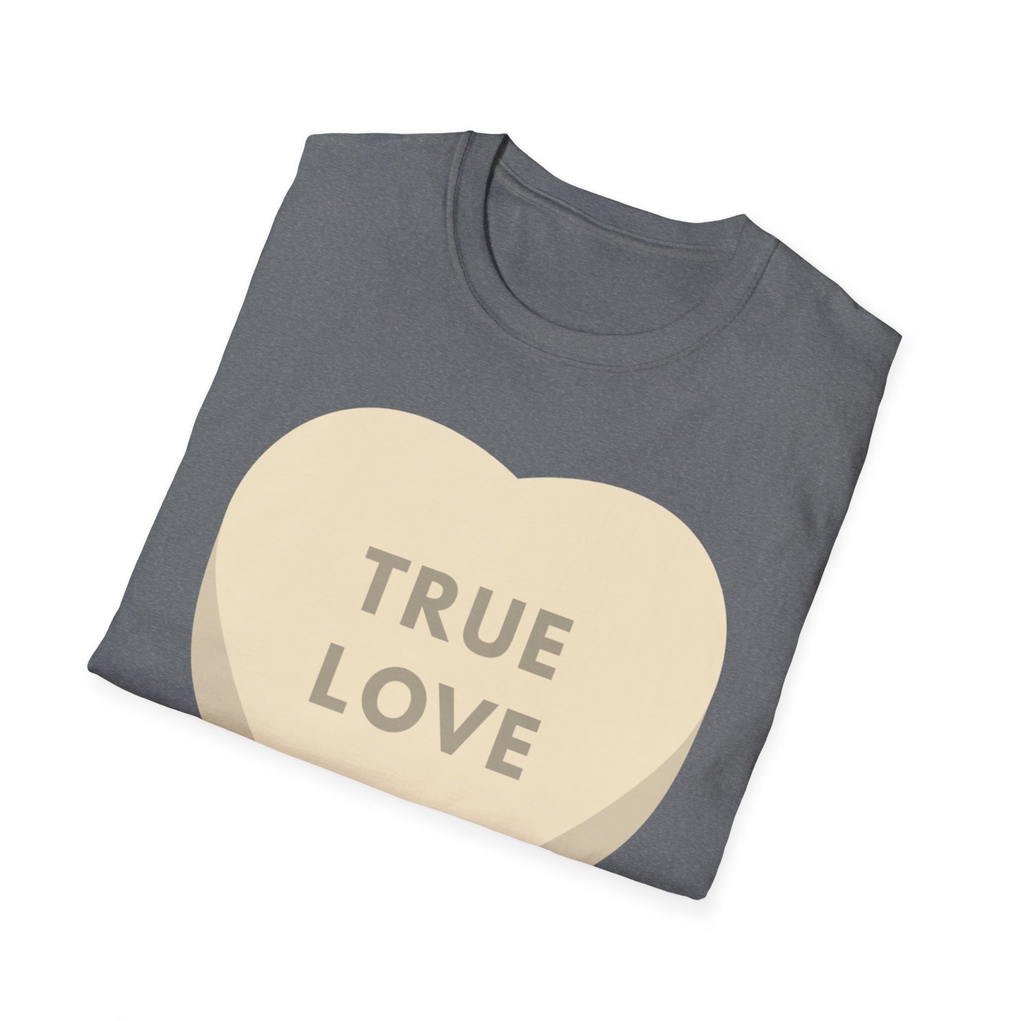 Couples Heart Graphic Unisex Softstyle T-Shirt - 'True Love' Design