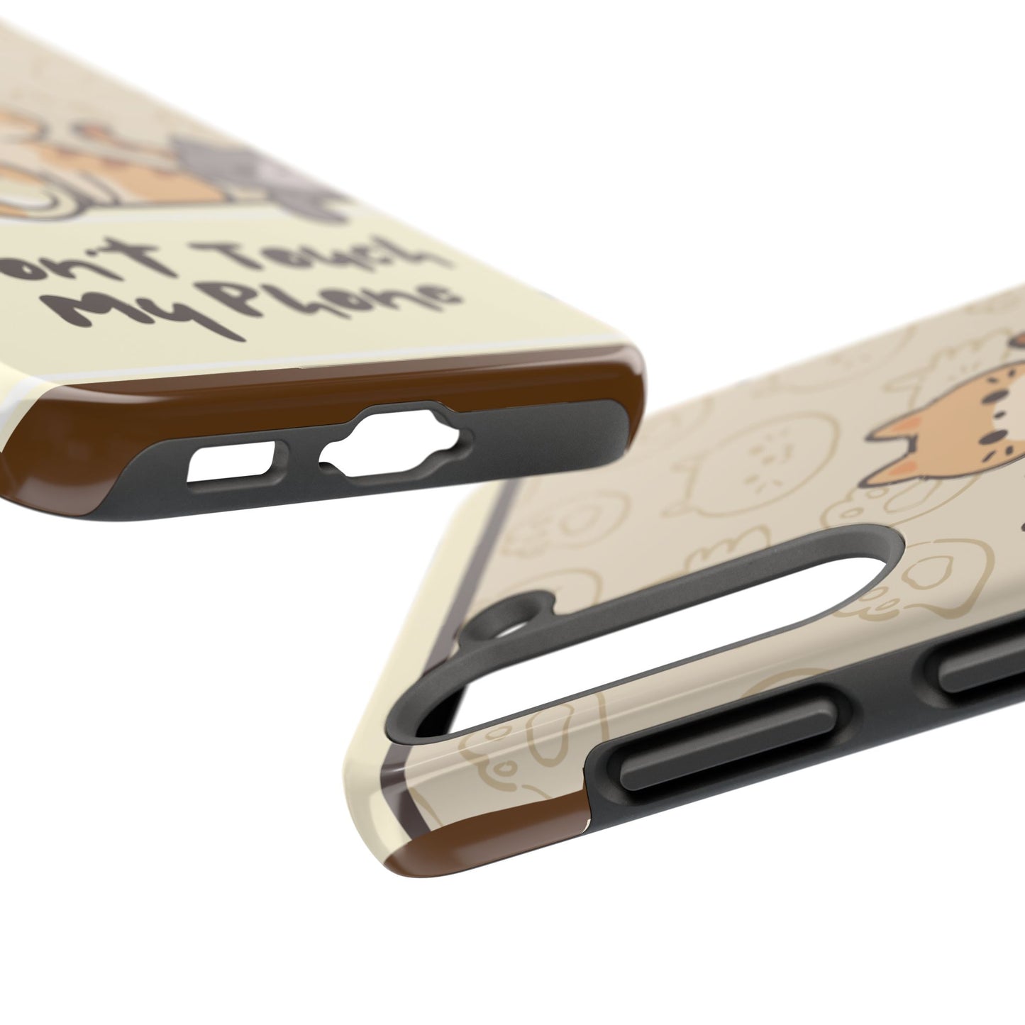 Cute Cat Tough Phone Case - Don’t Touch My Phone!