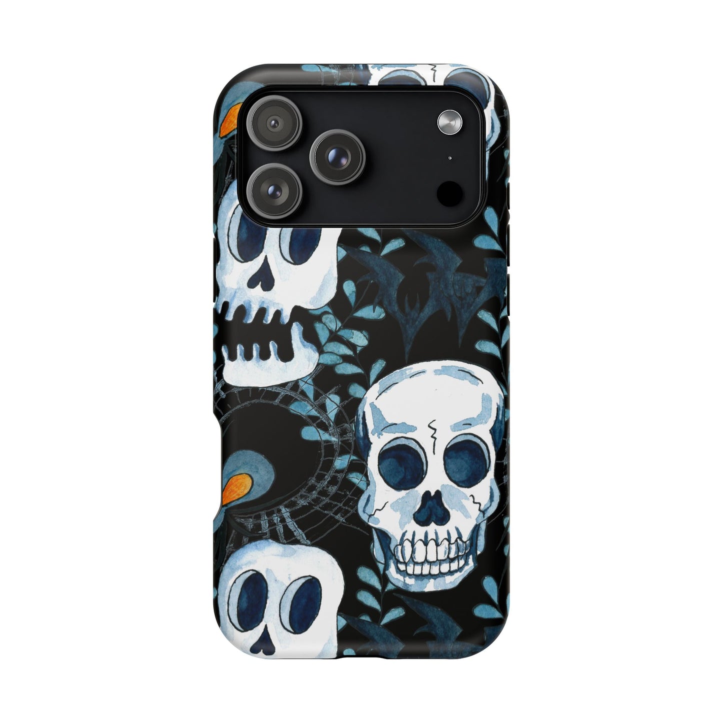 Phone Case - Skull Magnetic Impact-Resistant Case - Halloween - FREE Shipping for Iphone