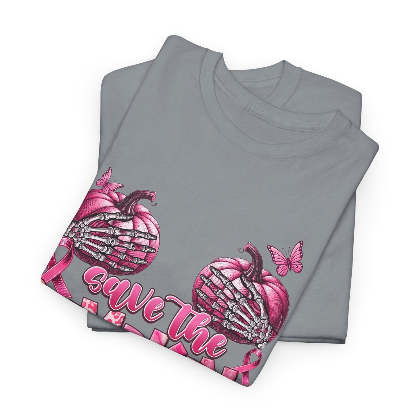 Save the Pumpkins Unisex Tee | Fall Fashion & Breast Cancer Awareness