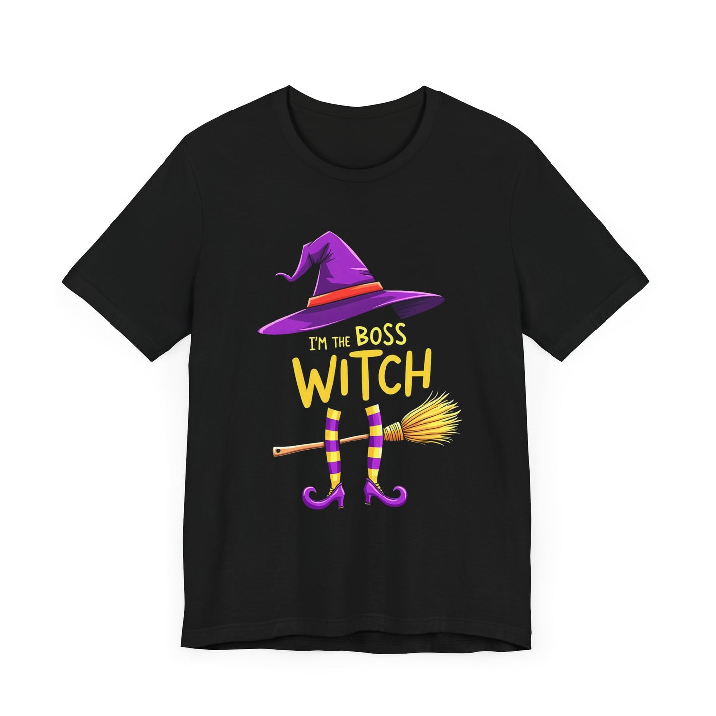 Spooky, Witchy "I'm the Boss Witch" Unisex Tee for Halloween Fun