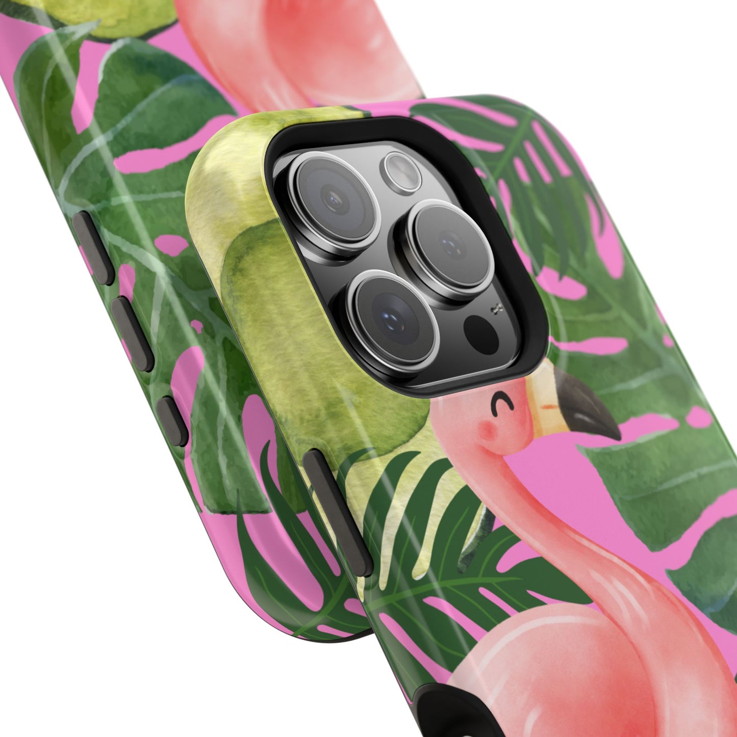 Tropical Flamingo, Cute, Summer Vibes MAGNETIC Tough Phone Case