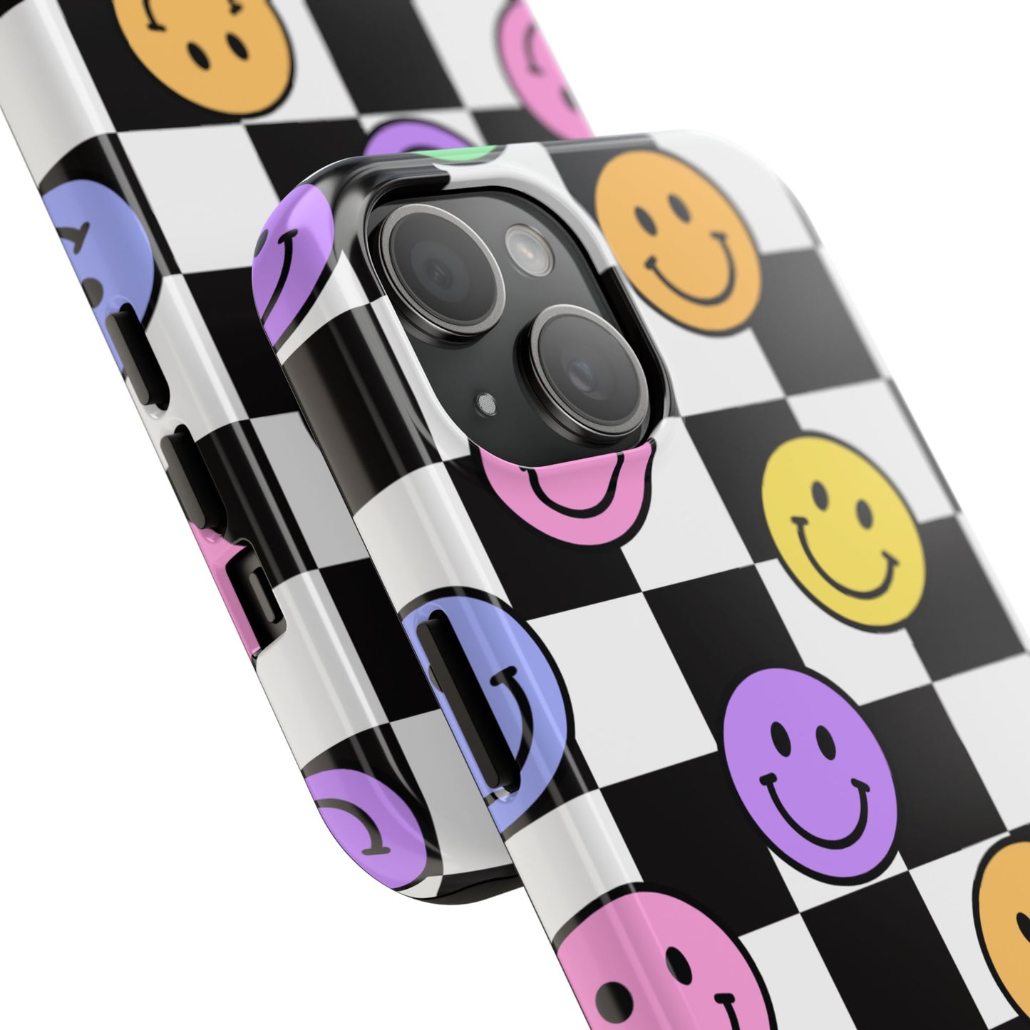 Colorful Smiley Face Phone Case, Durable Phone Cover, Fun Tech Accessories, Great for Gifts, Birthday, Holiday