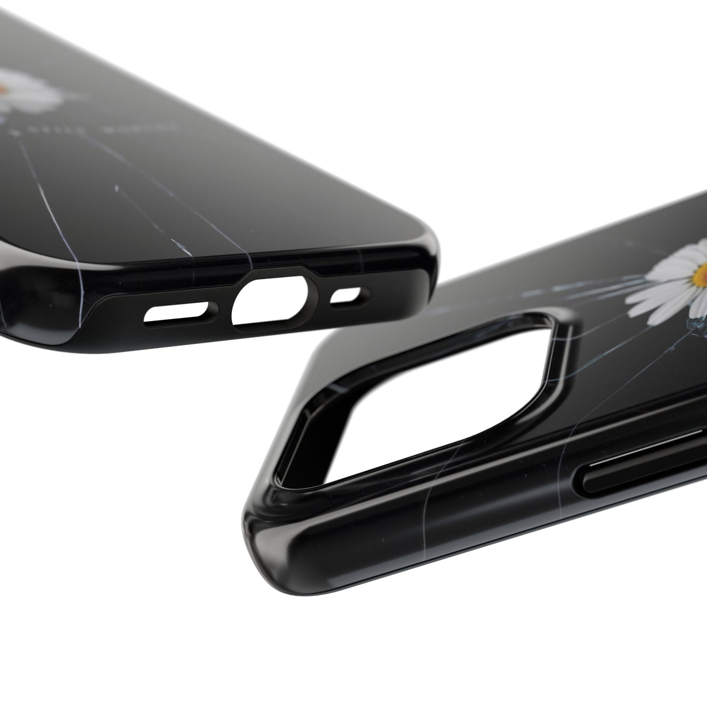 Flawed But Still Worthy Phone Case - Tough Cases, Inspirational Gift, Floral Design, Self-Love