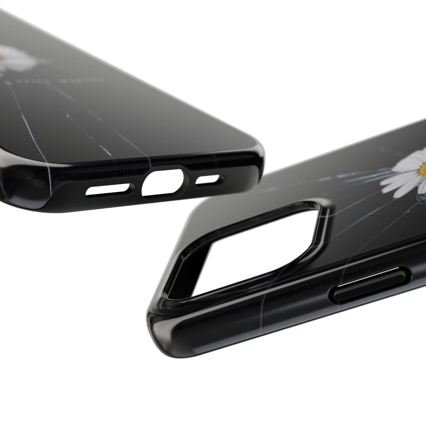 Flawed But Still Worthy Phone Case - Tough Cases, Inspirational Gift, Floral Design, Self-Love
