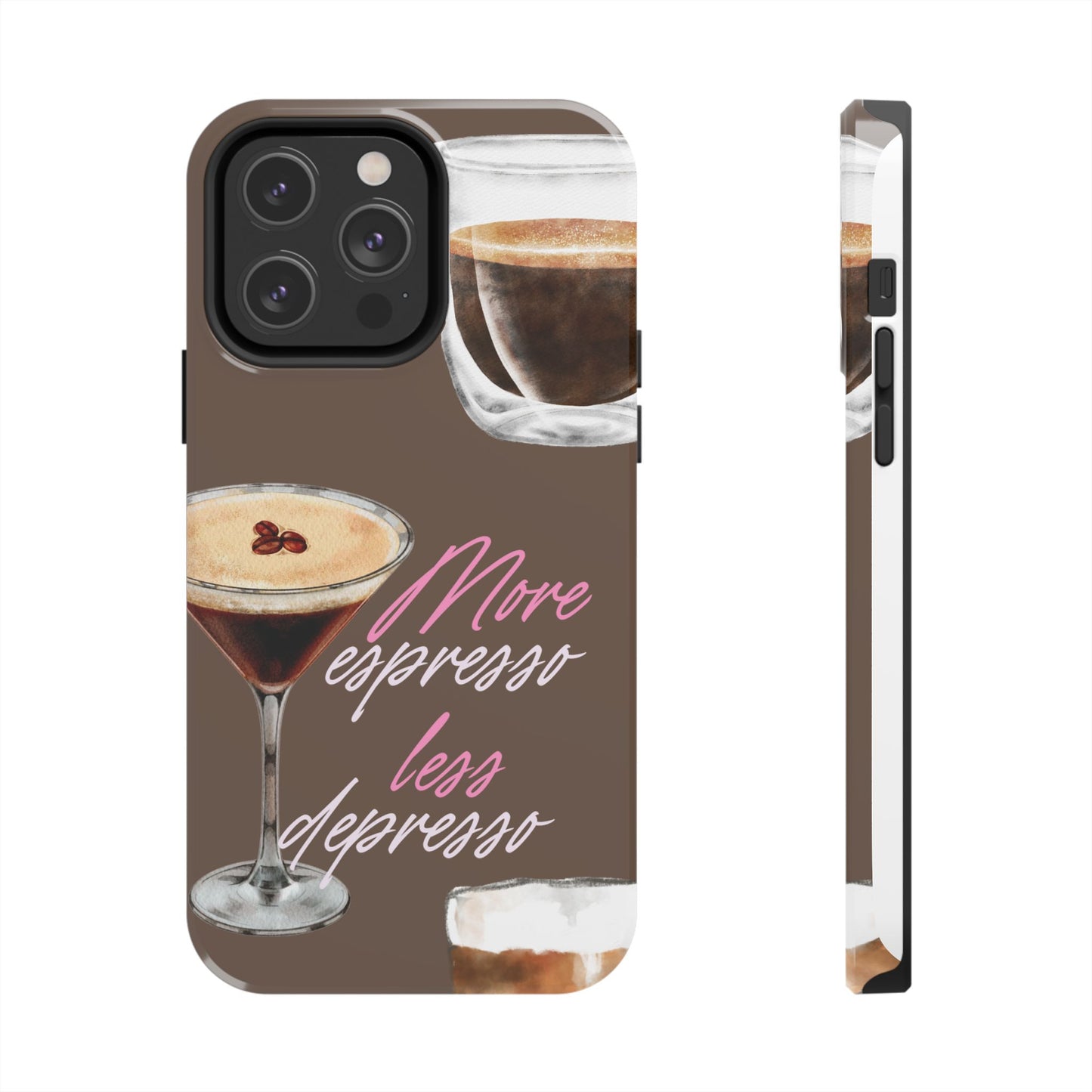 Stylish Coffee Phone Case, Espresso Lovers Gift, Cute Tough Case, Coffee Aesthetic, Phone Accessory for Baristas
