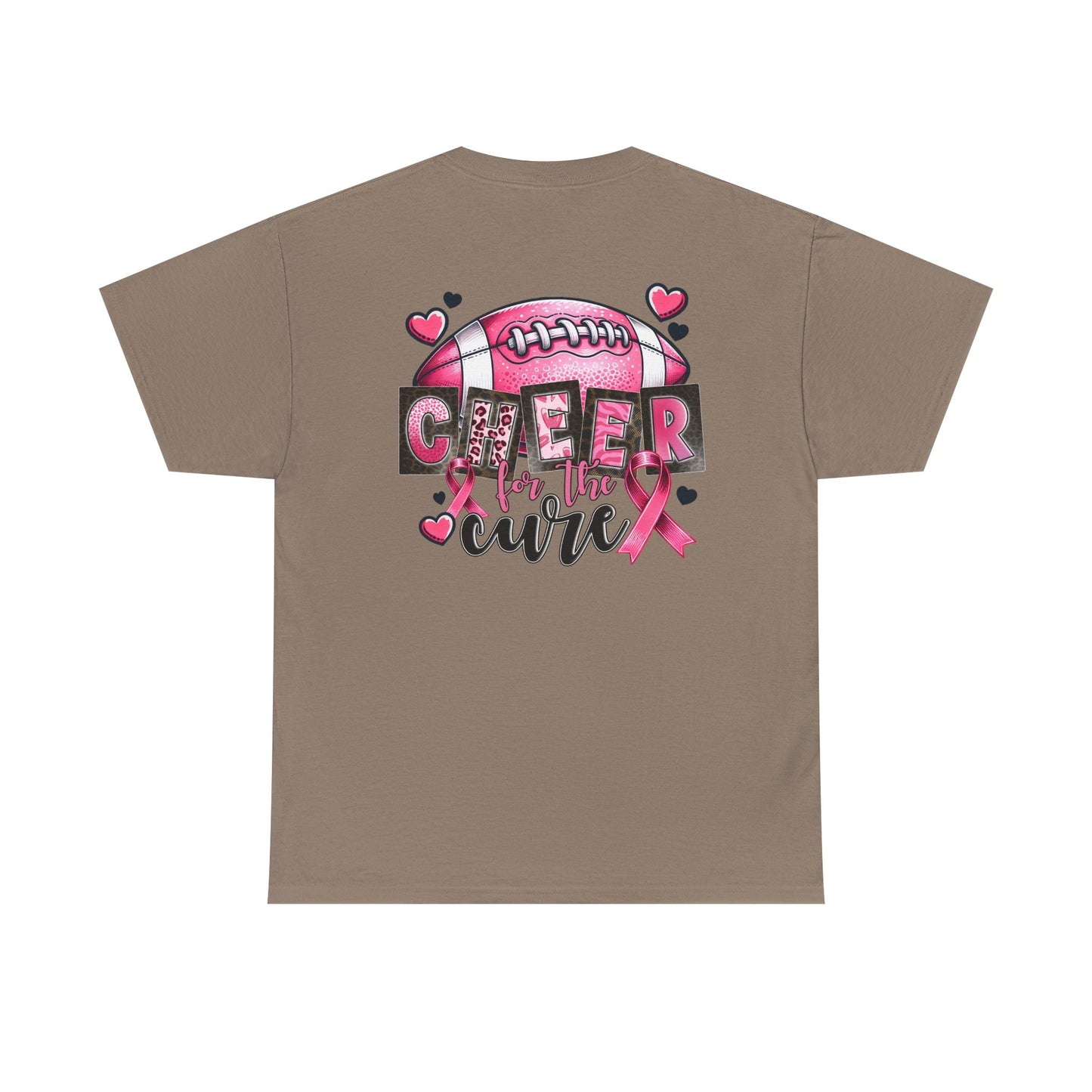 Breast Cancer Awareness Tee - "Cheer for the cure" Unisex Cotton Shirt