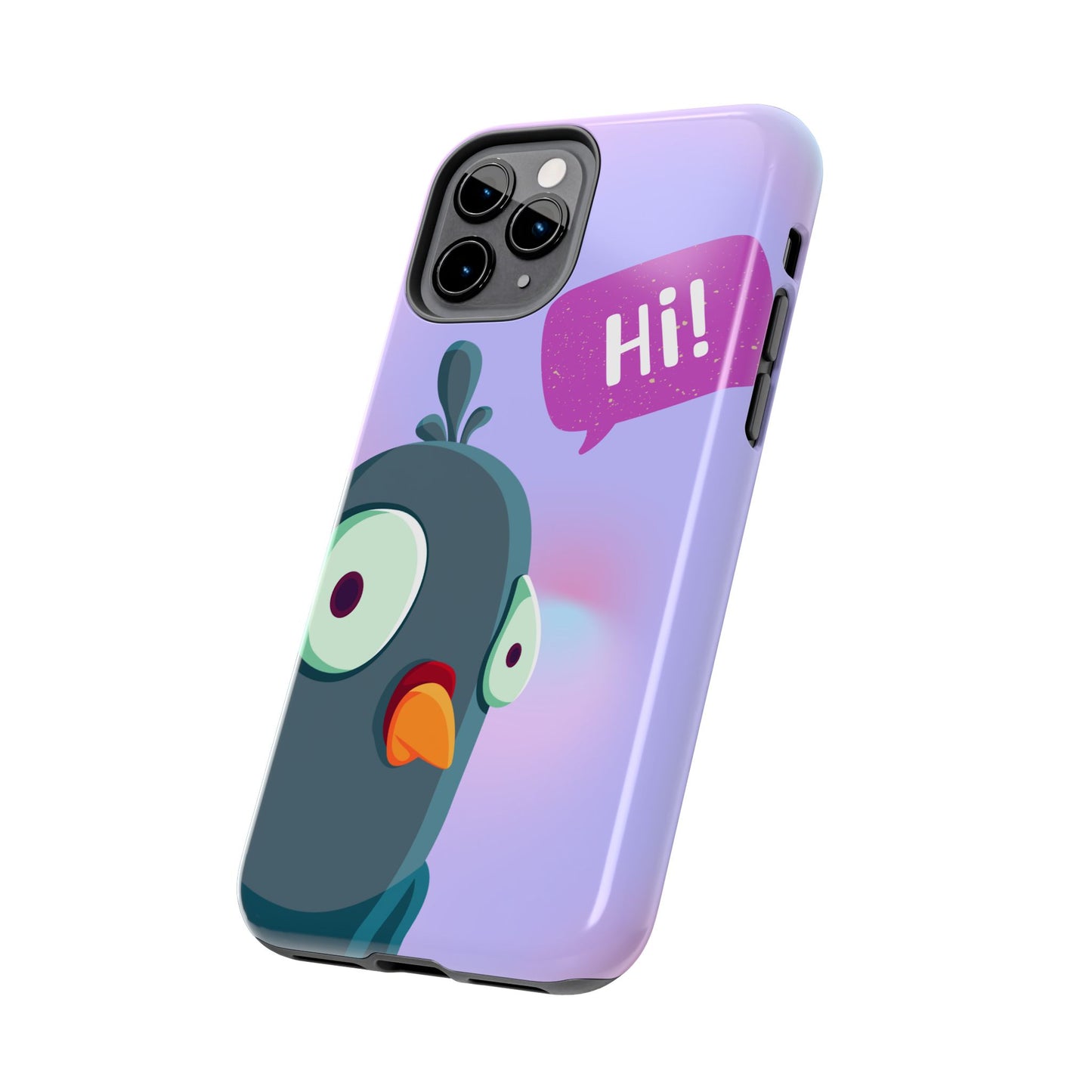Colorful Cartoon Bird Tough Phone Case - Say Hi!
