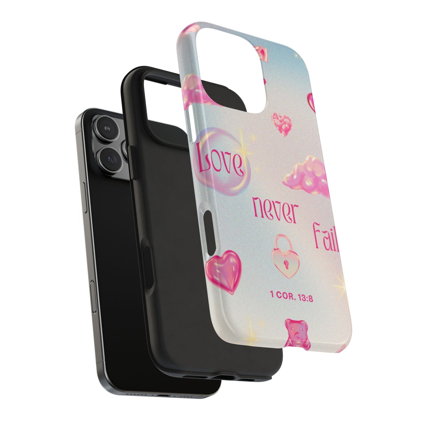 Love Never Fails Bible Verse Tough Phone Case