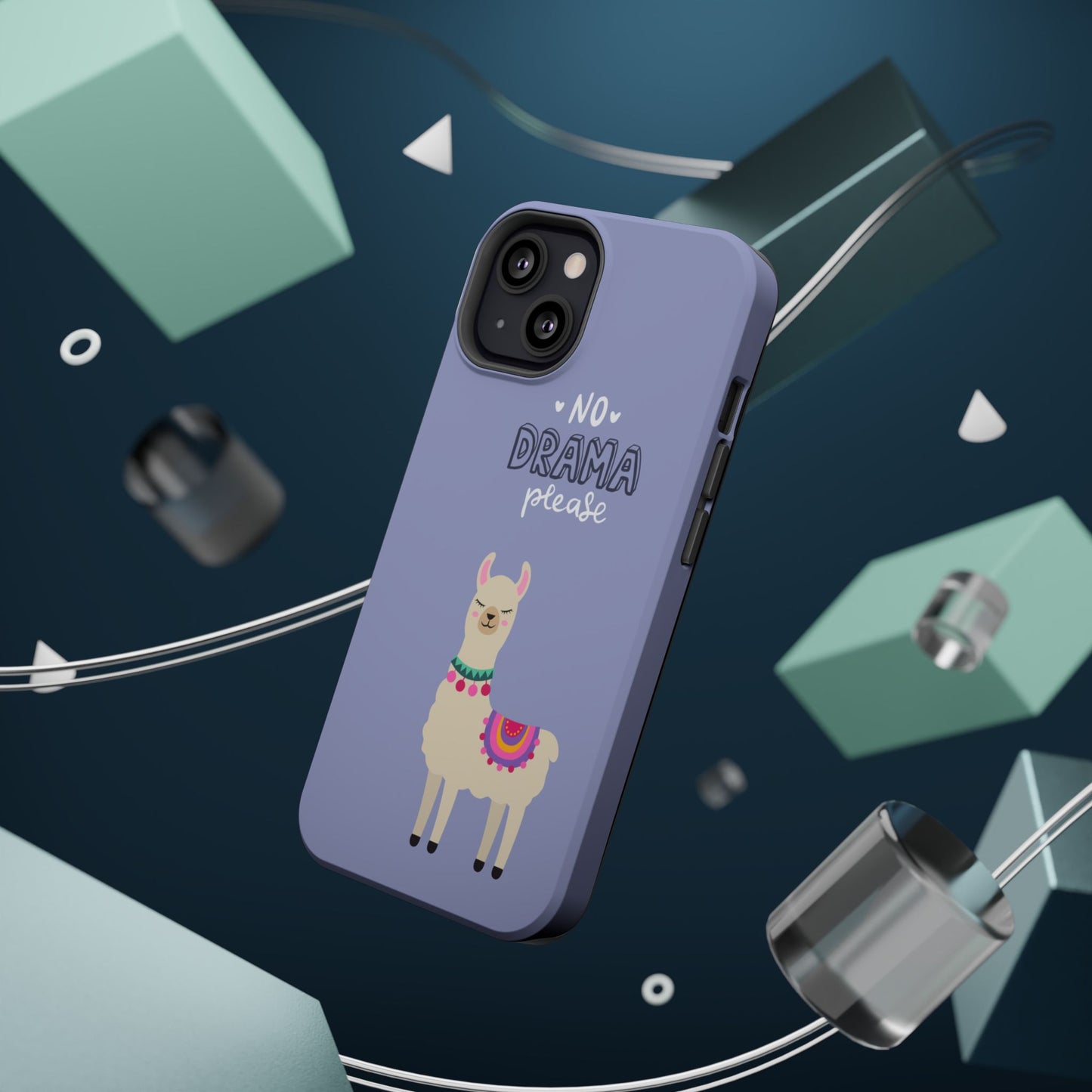 Cute Llama - No Drama MAGNETIC Tough Phone Case