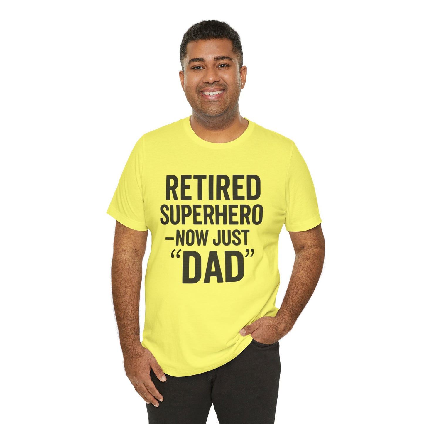 Retired Superhero Dad Tee - Unisex Jersey Short Sleeve T-Shirt