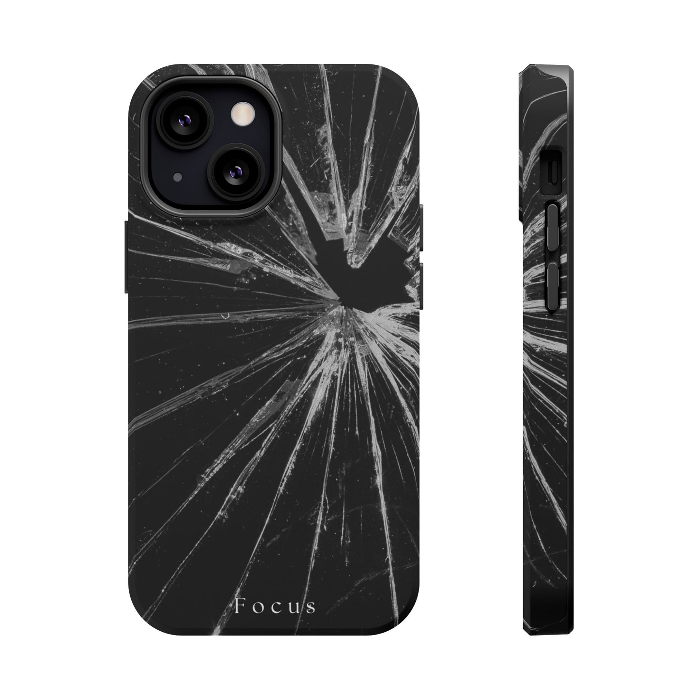 Durable Magnetic FOCUS Broken Glass Stylish Tough Case