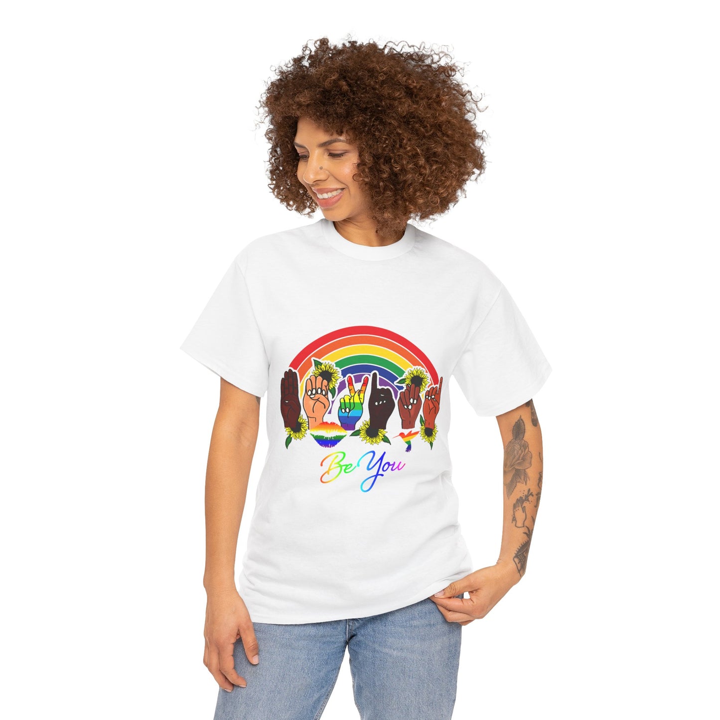 Be You Rainbow Hands Unisex Cotton Tee
