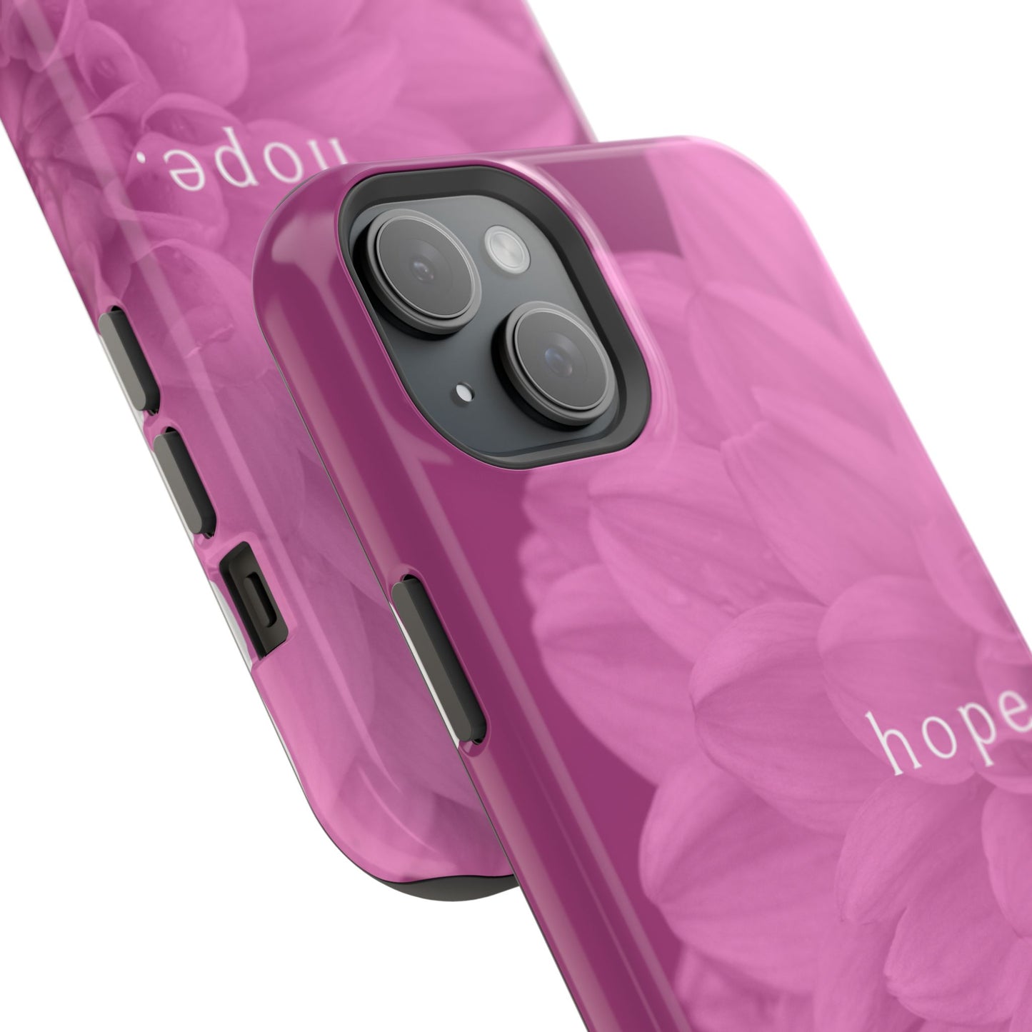 Hopeful, Inspirational Pink Flower Design Phone Case