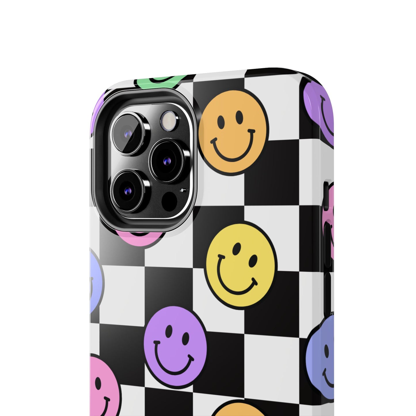 Colorful Smiley Face Phone Case, Durable Phone Cover, Fun Tech Accessories, Great for Gifts, Birthday, Holiday