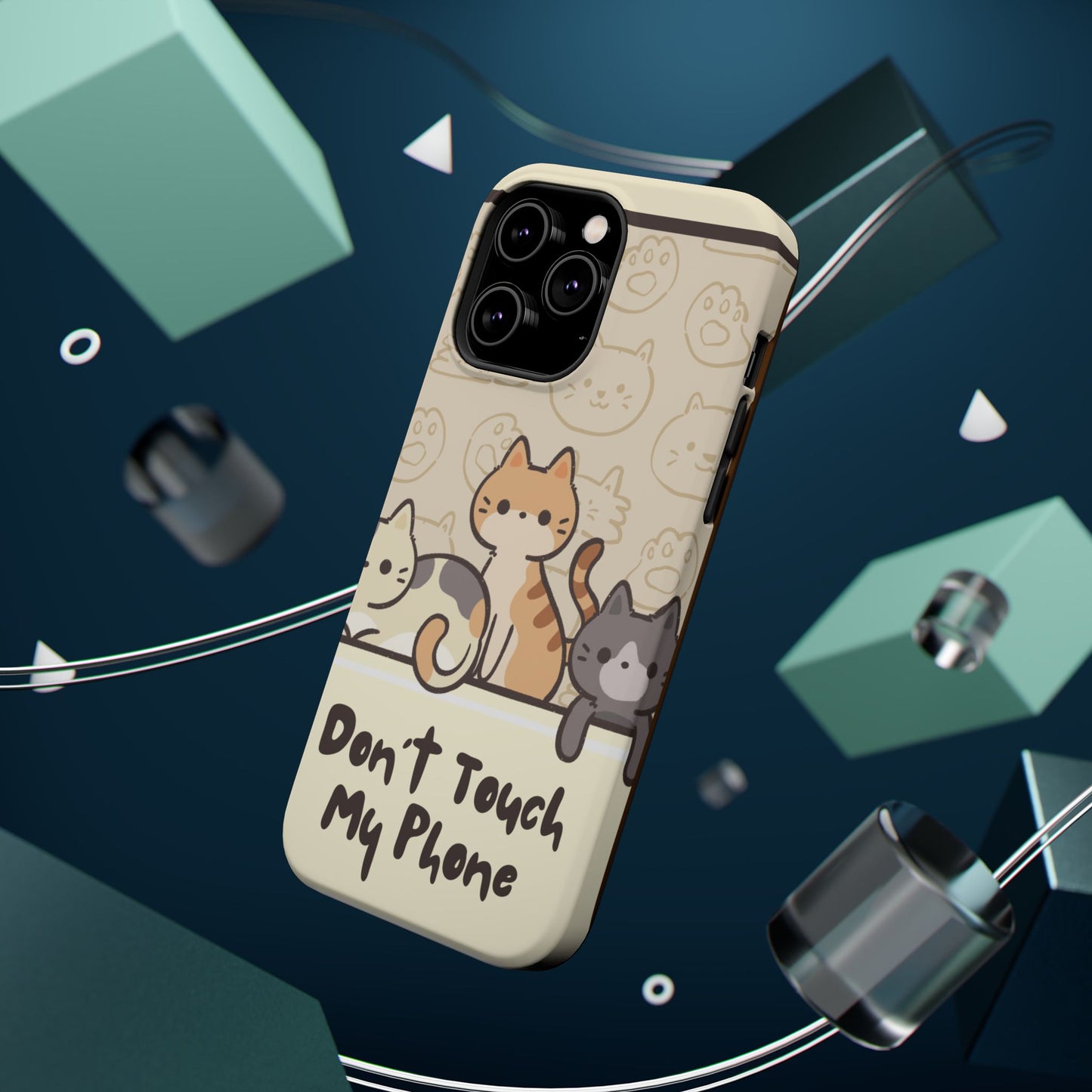Cute Cat Tough MAGNETIC Phone Case - Don’t Touch My Phone!
