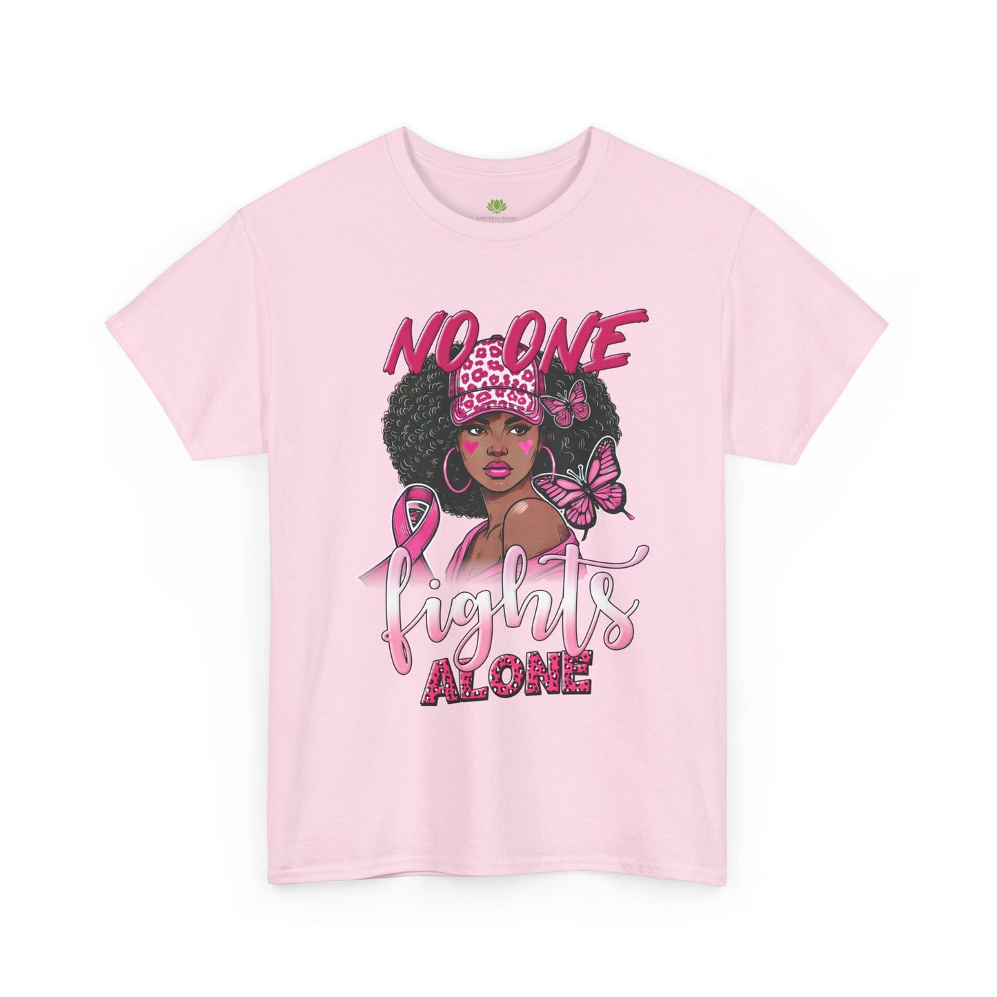 Empowerment Unisex Heavy Cotton Tee - "No One Fights Alone"