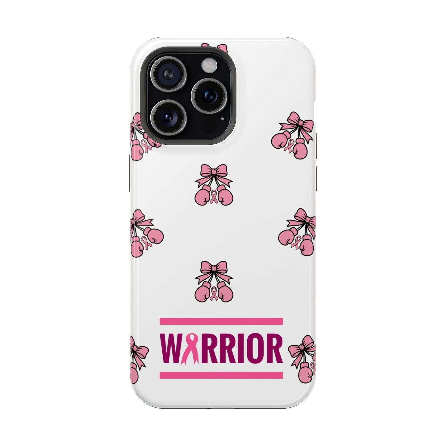 Warrior Bow Pink Magnetic Phone Case, Support Breast Cancer Awareness, Gift for Cancer Fighters for Iphone
