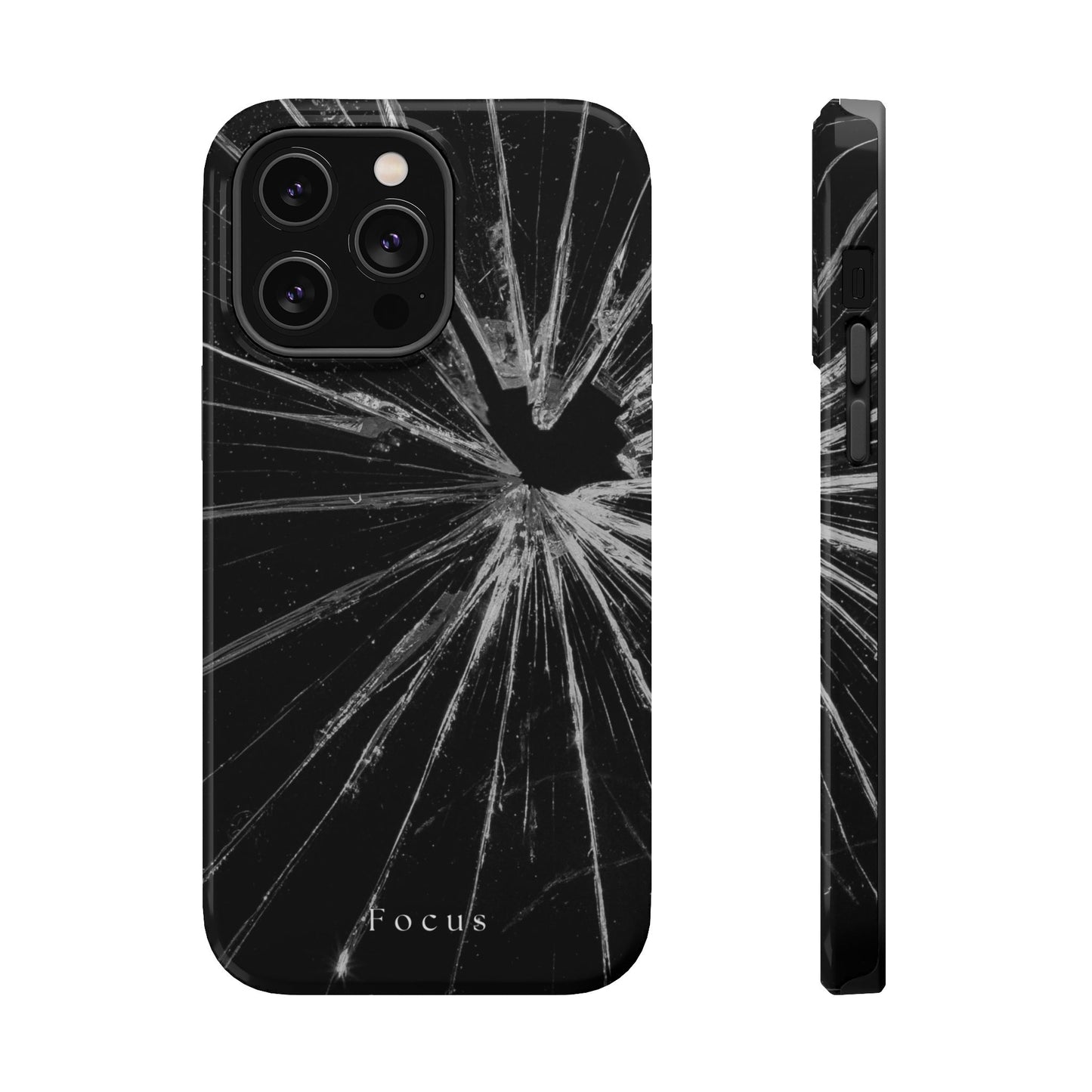 Durable Magnetic FOCUS Broken Glass Stylish Tough Case