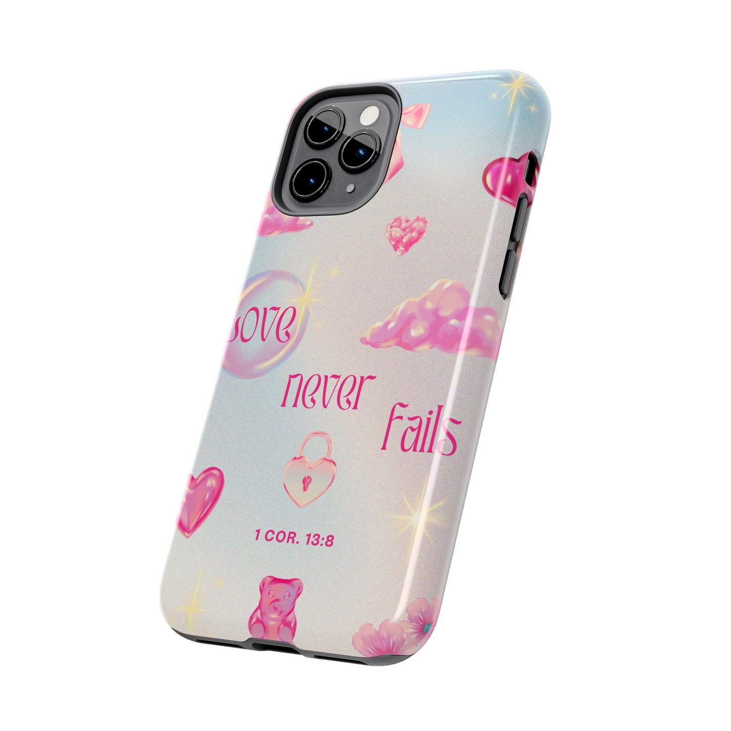 Love Never Fails Bible Verse Tough Phone Case
