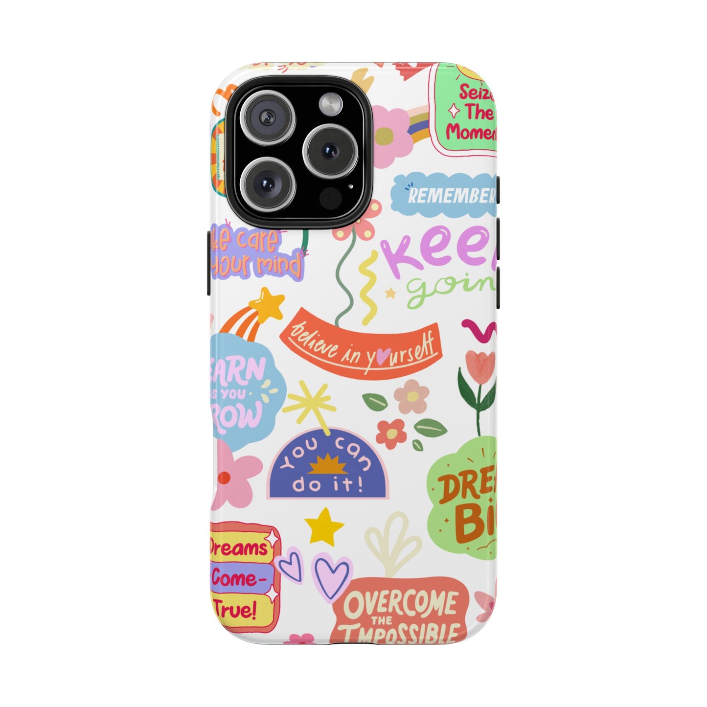 Inspirational, Motivational Phone Case, Cute Floral, Confidence Case, Gift for Her, Positive Vibes