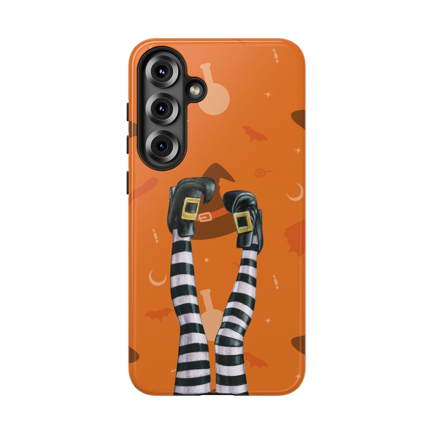 Halloween Phone Case, Spooky Design, Witch Legs for Samsung