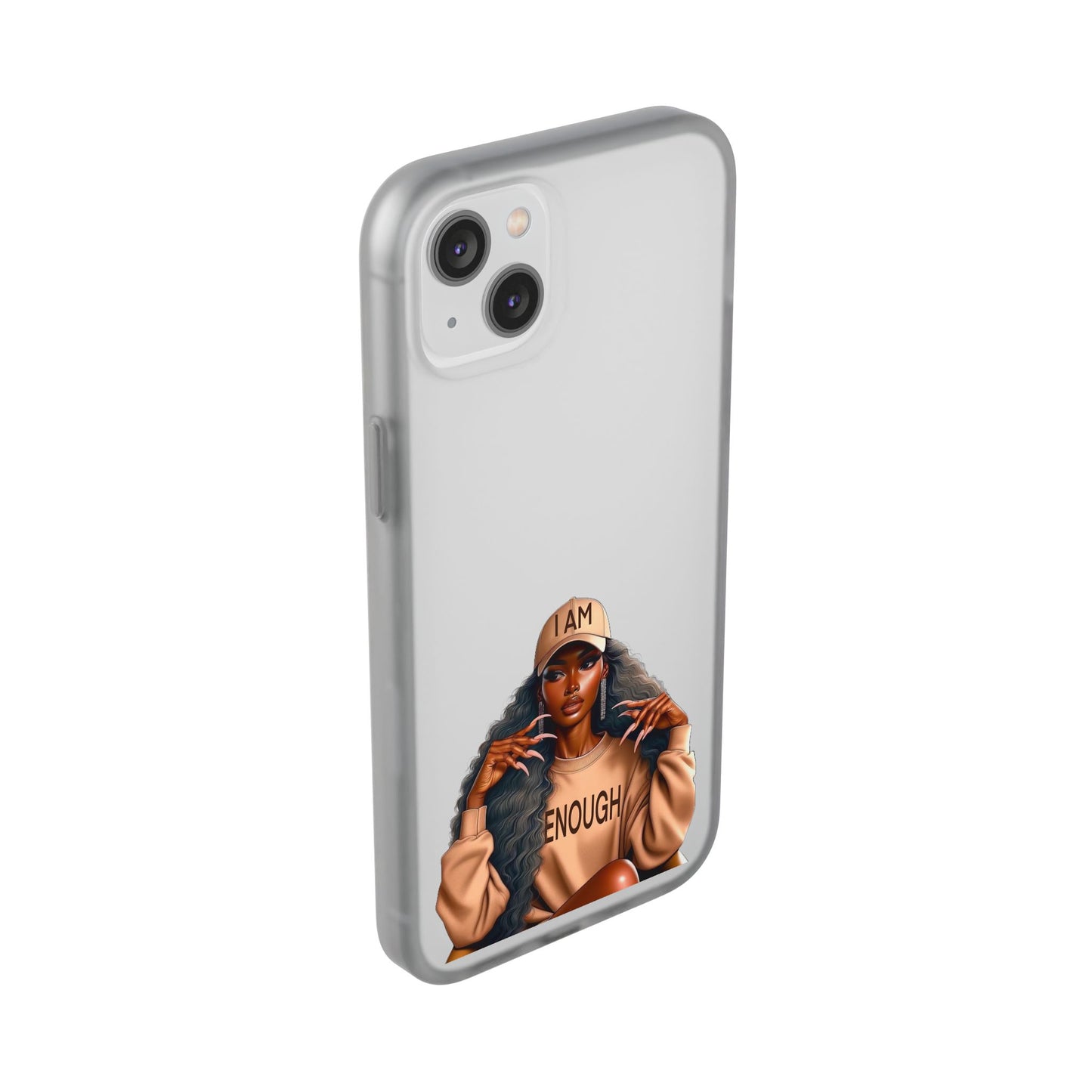 Empowerment Flexi Case | 'I AM ENOUGH' Design | Stylish Phone Cover for Confident Women