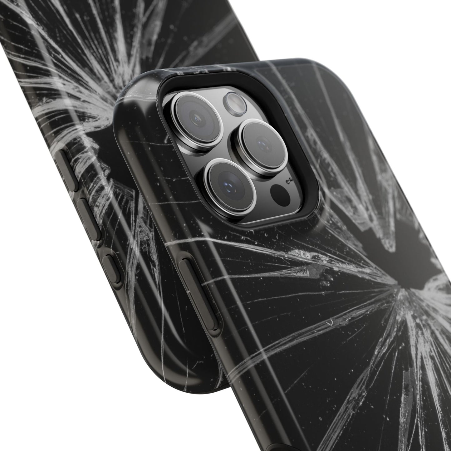 Durable Magnetic FOCUS Broken Glass Stylish Tough Case