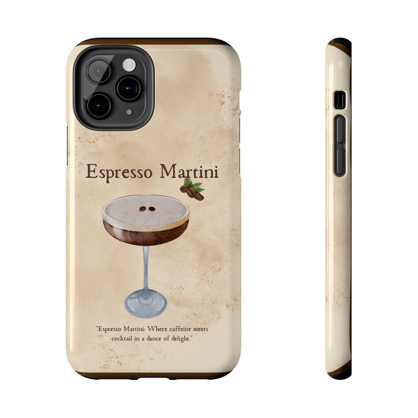 Espresso Martini Tough Phone Cases | Stylish Drink Design | Unique Gift for Cocktail Lovers | Perfect for Any Occasion