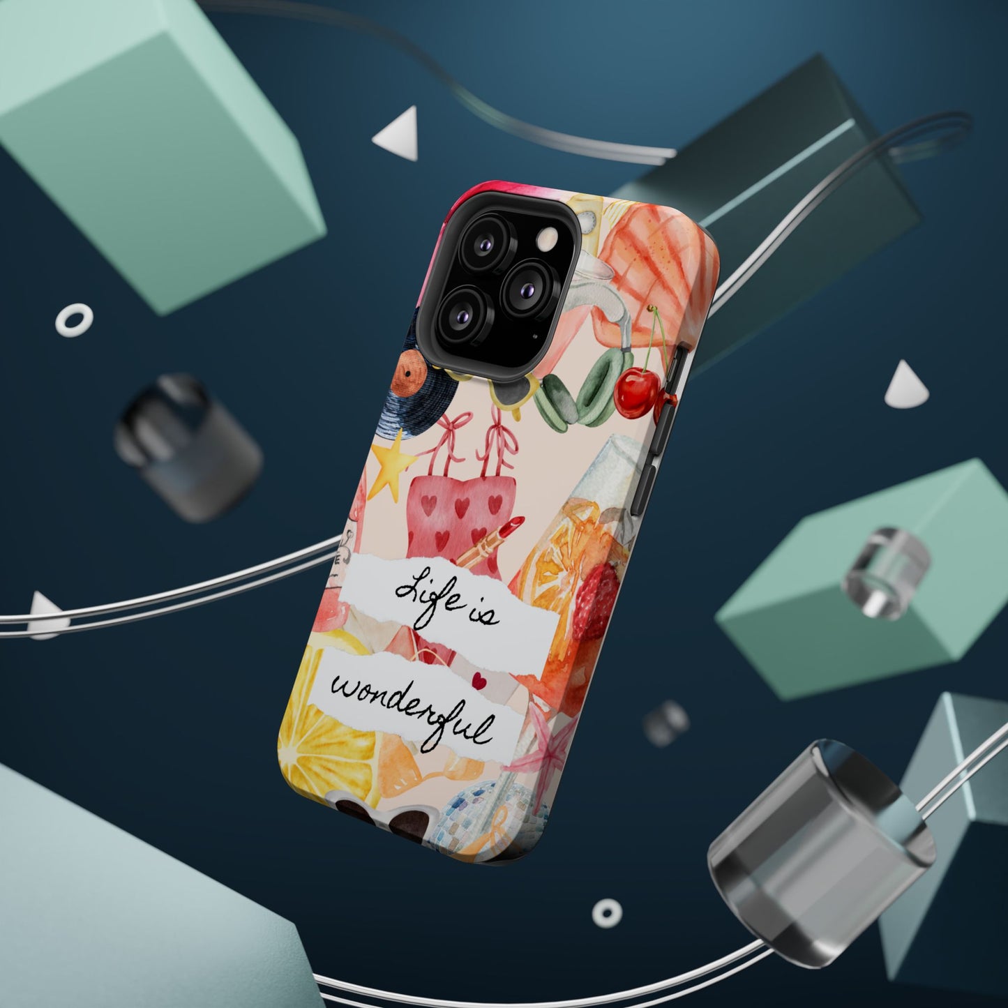 Life is Wonderful, Stylish Phone Cover, Cute Phone Accessory, Gift for Her, Summer Vibe Phone Case