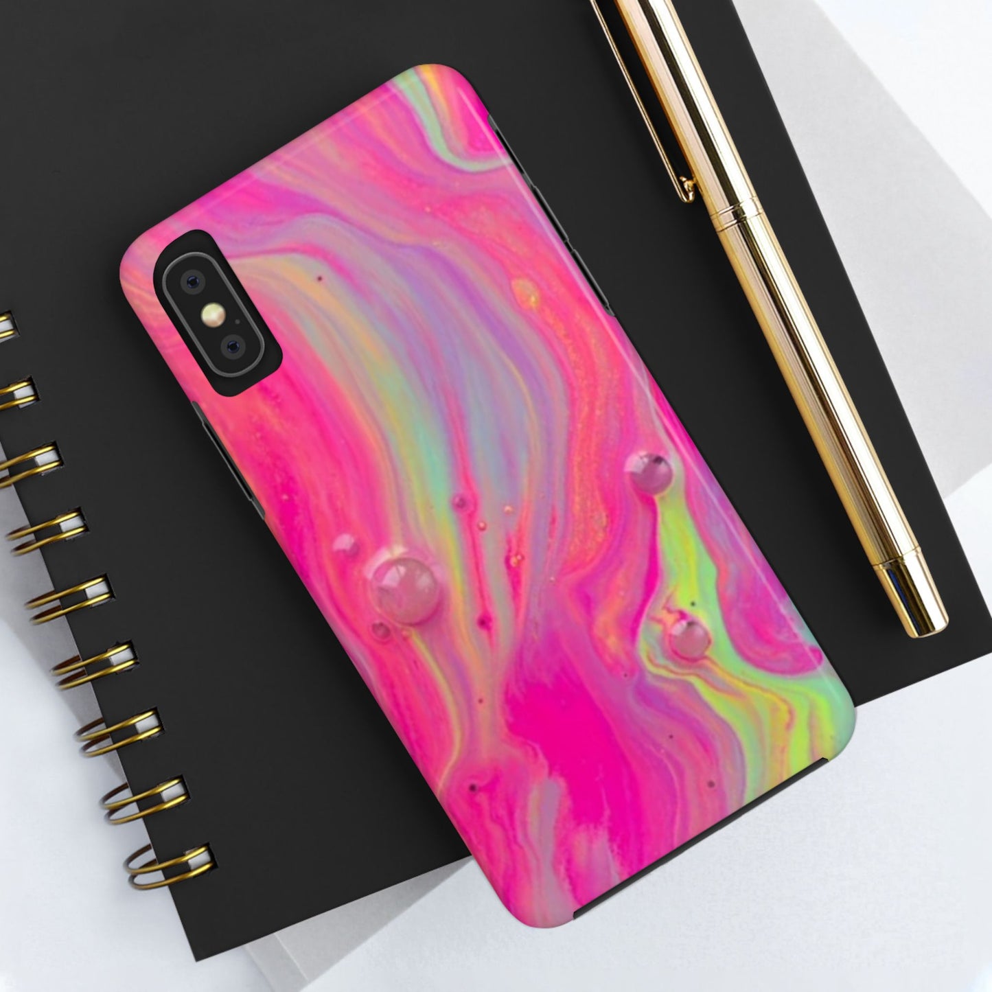 Colorful Swirl Futuristic Tough Phone Case, Stylish Durable Cover for Iphone